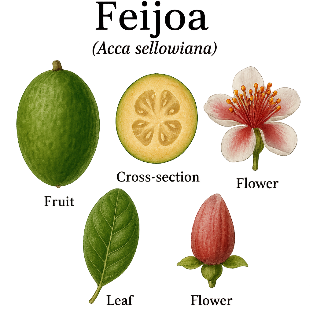 Feijoa botanical illustration