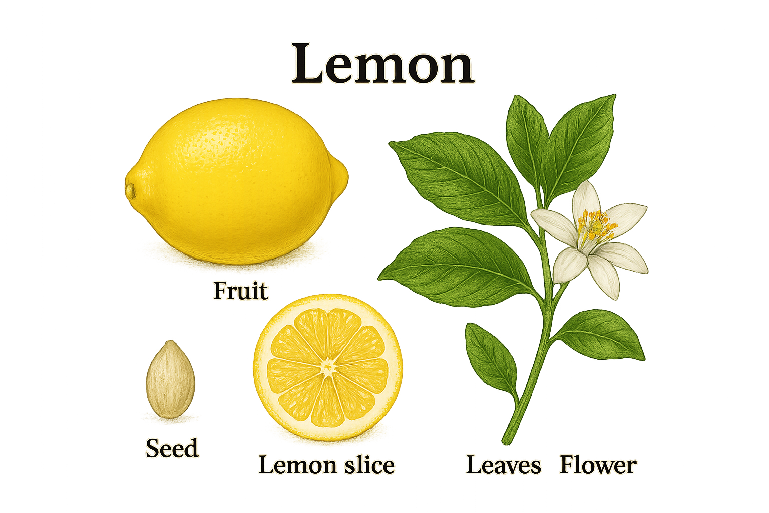 Lemon botanical illustration