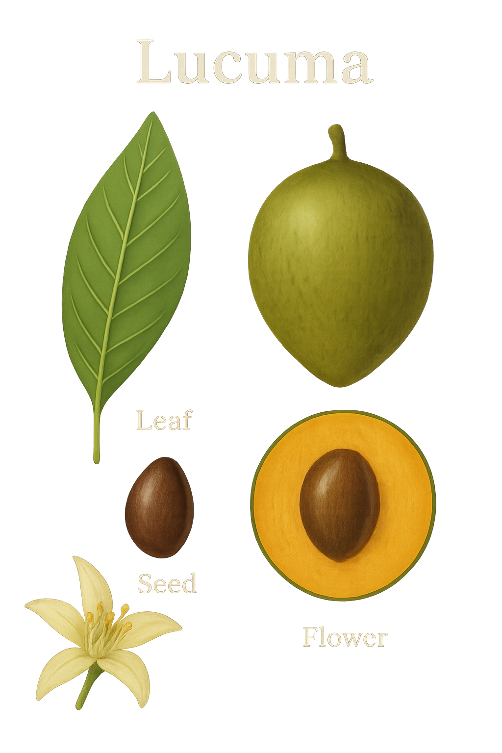 Lucuma botanical illustration