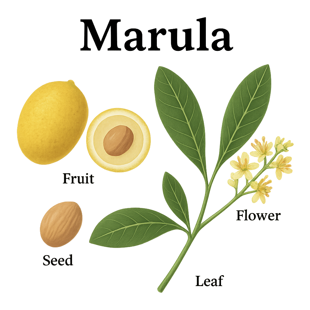 Marula botanical illustration
