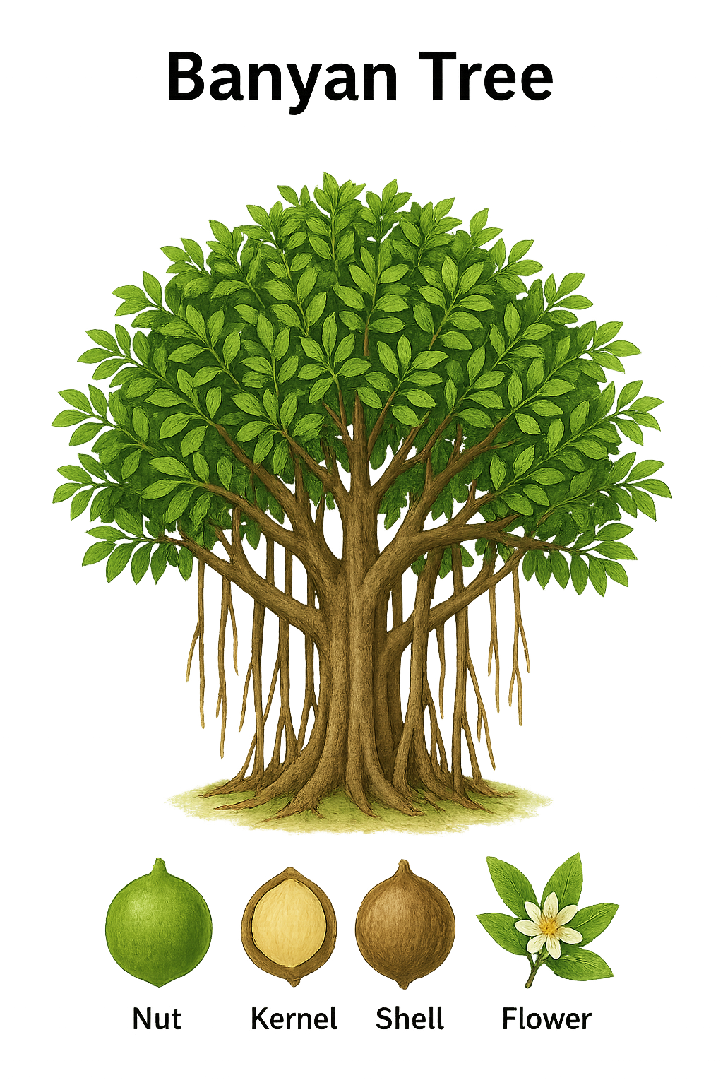 Banyan Tree botanical illustration