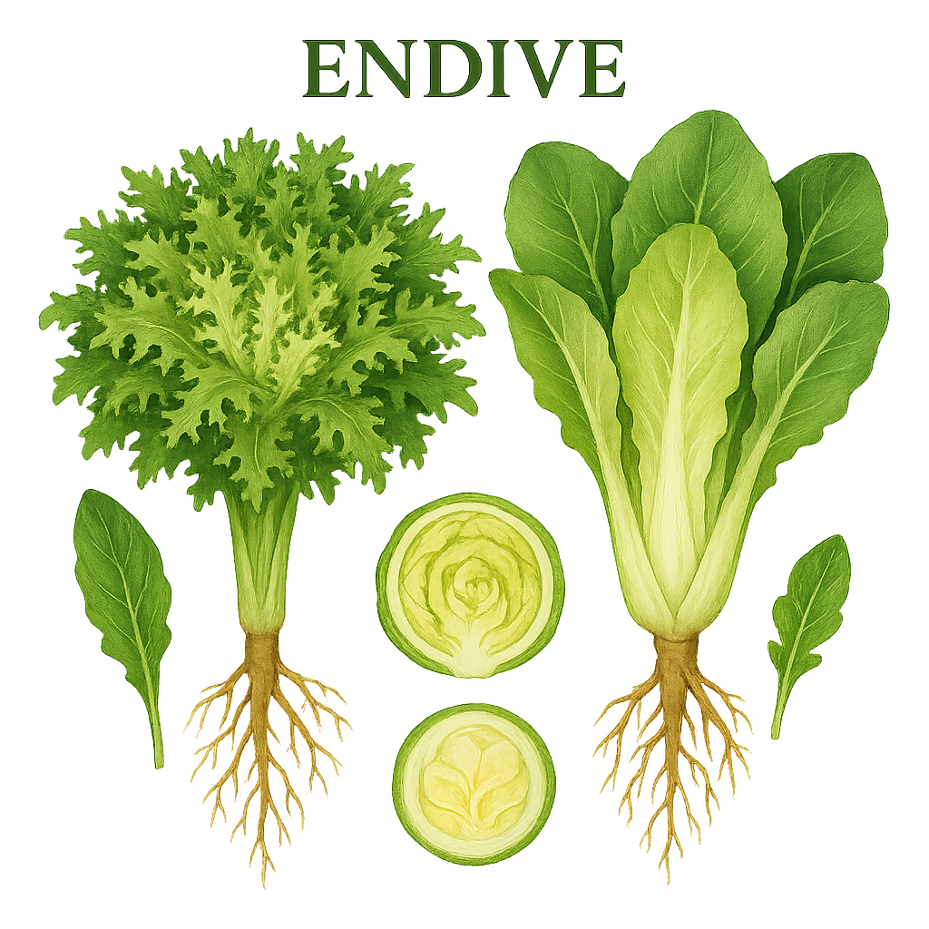 Endive botanical illustration