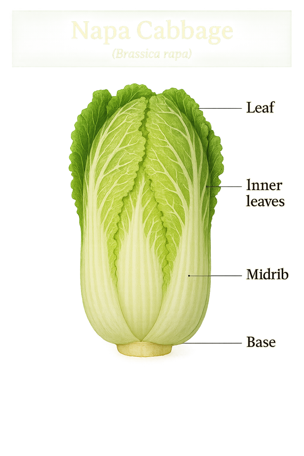 Napa Cabbage botanical illustration